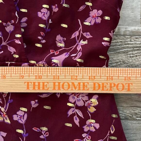 Altar’d State Lissa Faux Wrap Floral Mini Dress Small Fairycore Flowy Babydoll - Picture 13 of 14